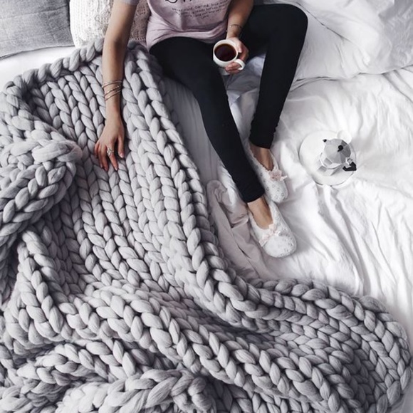 Homei Decor Other - Homei Decor Chunky Merino Wool Throw Blanket